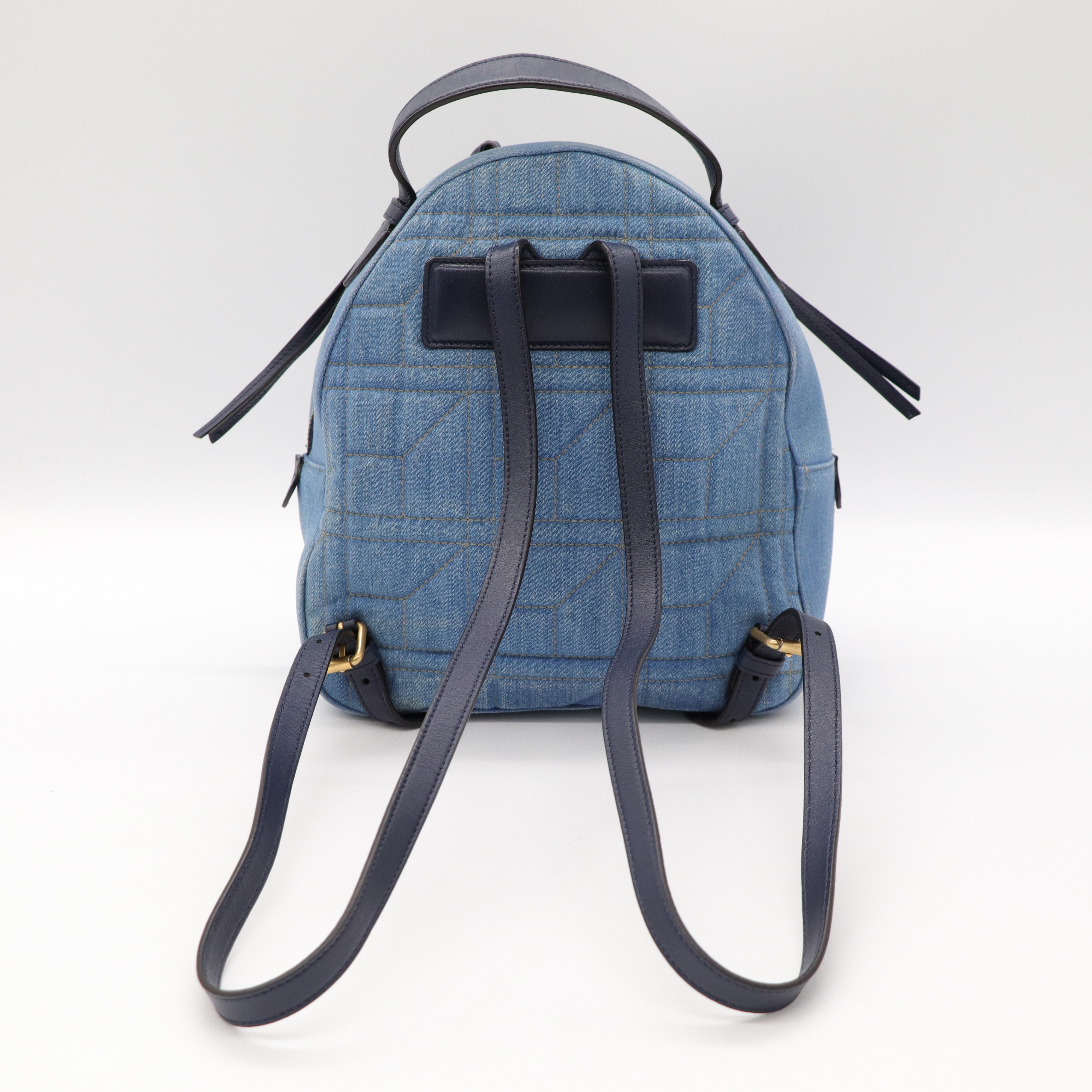 GUCCI 珍珠牛仔後背包-3