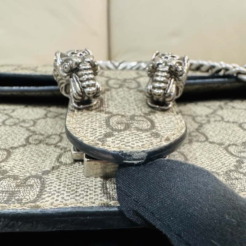 Gucci 古馳 經典黑色老花酒神包/肩背包/中號/95新美品-8
