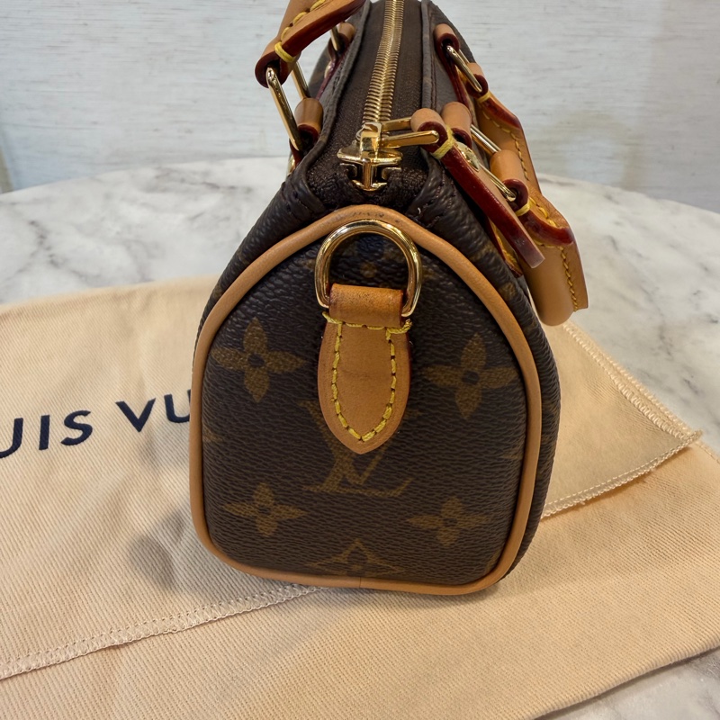 LV NANO SPEEDY 老花斜背包-18