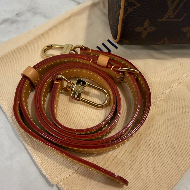 LV NANO SPEEDY 老花斜背包-20