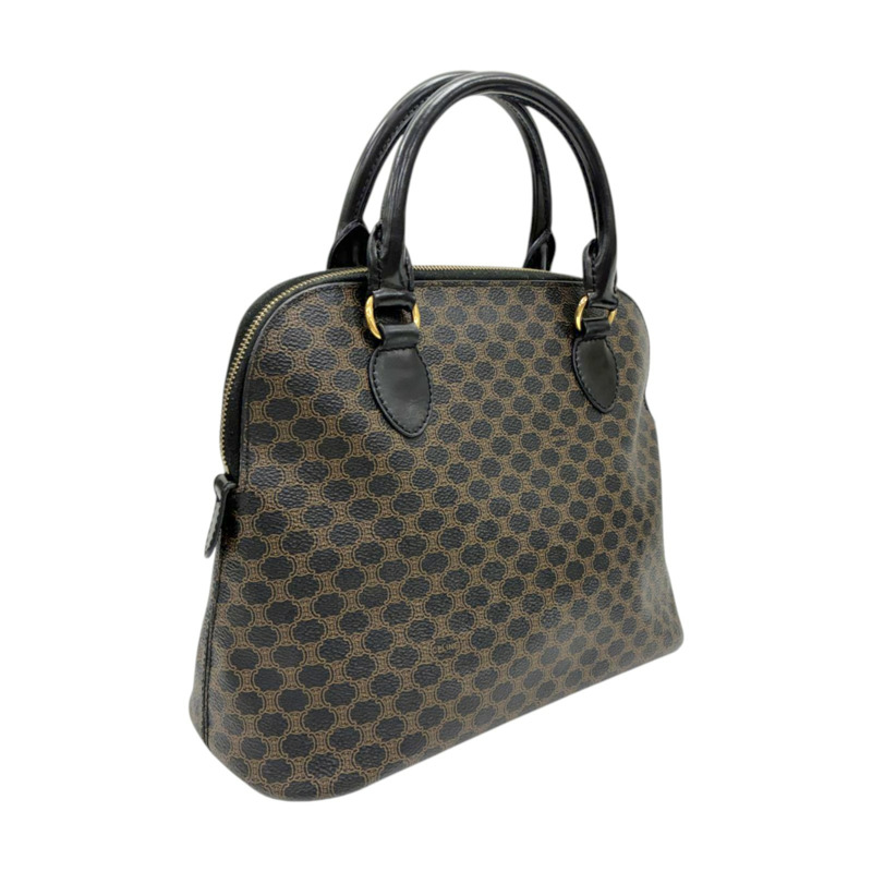 棕色 Macadam 帆布 Dome 貝殼包 手提包【CELINE 賽琳】 DM00/1-1