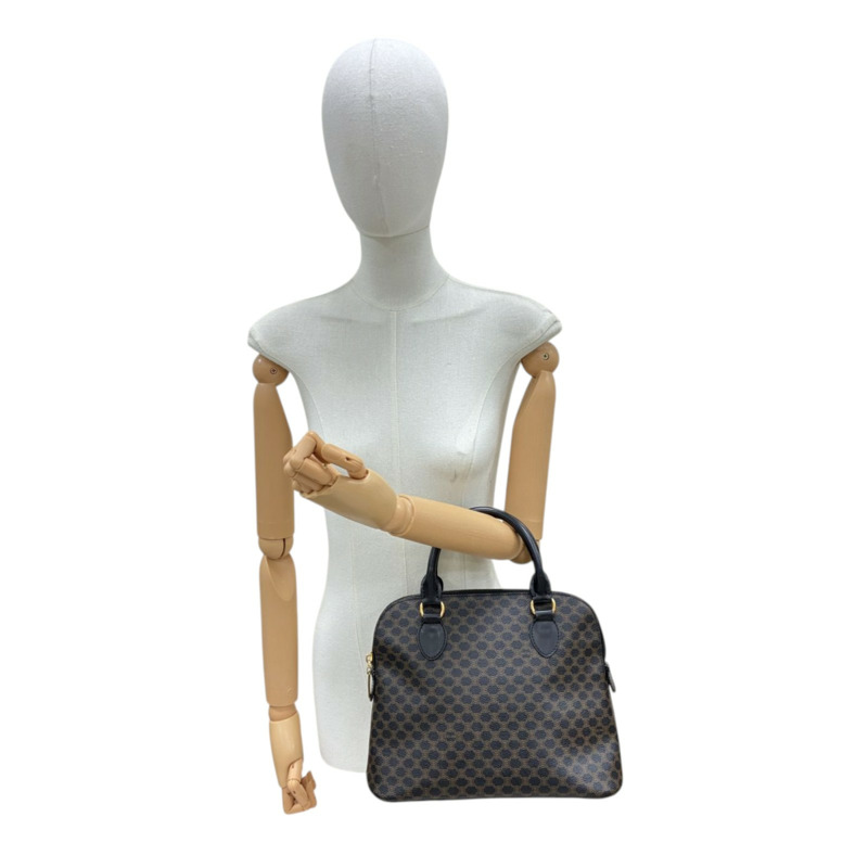 棕色 Macadam 帆布 Dome 貝殼包 手提包【CELINE 賽琳】 DM00/1-6