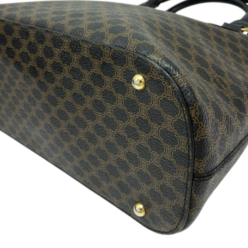 棕色 Macadam 帆布 Dome 貝殼包 手提包【CELINE 賽琳】 DM00/1-7