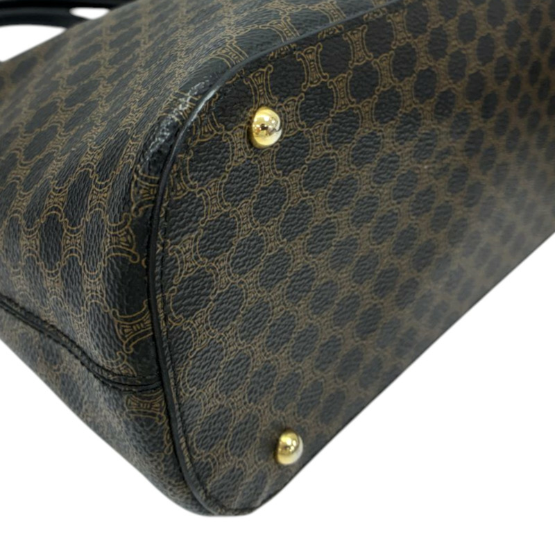 棕色 Macadam 帆布 Dome 貝殼包 手提包【CELINE 賽琳】 DM00/1-8