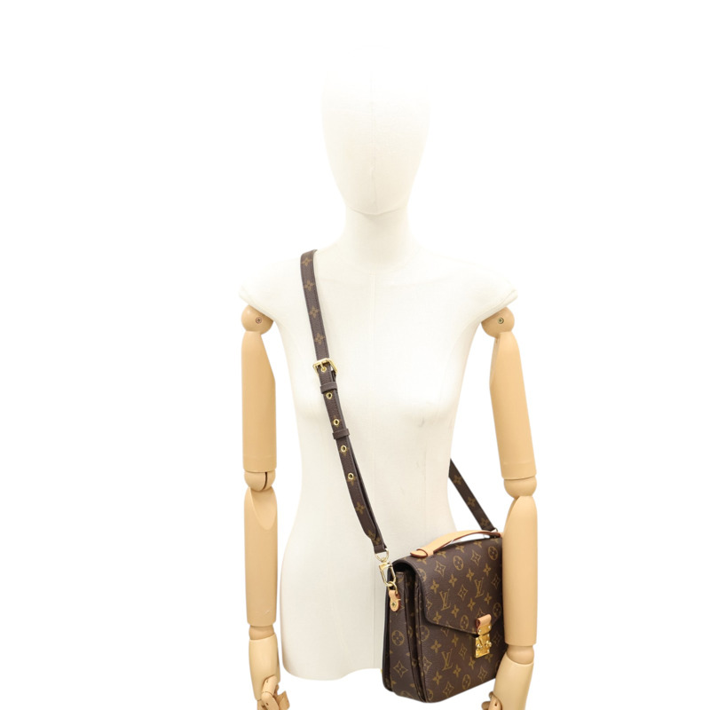 棕色 原花帆布 Pochette Metis 兩用包【LOUIS VUITTON LV 路易威登】 M44875-6