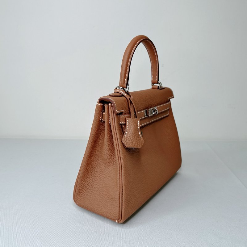 HERMES 全新金棕銀扣Kelly 25-3