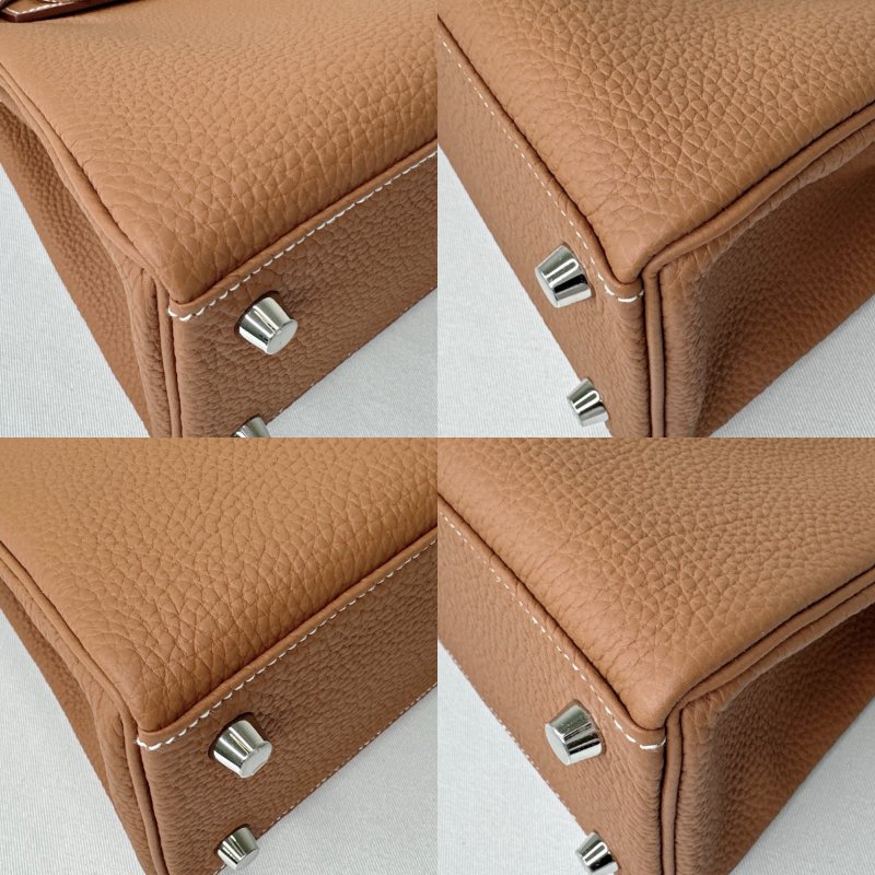 HERMES 全新金棕銀扣Kelly 25-8