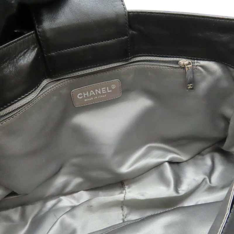 黑色 牛皮 壓克力鍊帶 Modern Chain Rhodoid Flap 肩背包 銀扣【CHANEL 香奈兒】-2