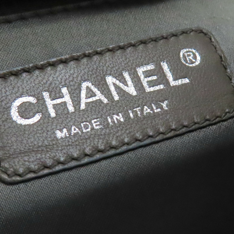 黑色 牛皮 壓克力鍊帶 Modern Chain Rhodoid Flap 肩背包 銀扣【CHANEL 香奈兒】-4