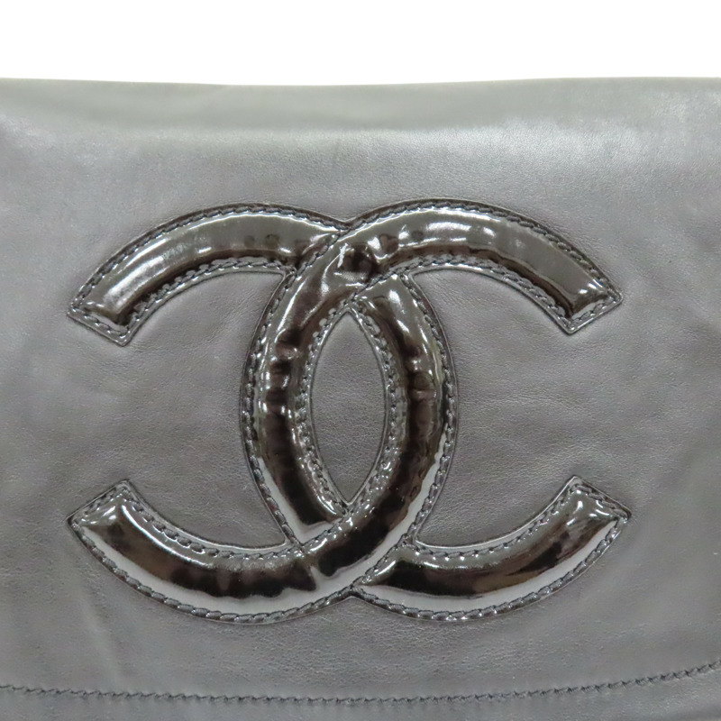 黑色 牛皮 壓克力鍊帶 Modern Chain Rhodoid Flap 肩背包 銀扣【CHANEL 香奈兒】-6