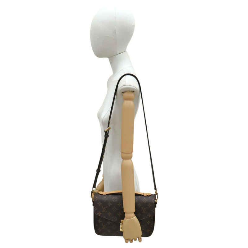 棕色 原花 帆布 Pochette Metis 兩用包【LOUIS VUITTON LV 路易威登】 M44875-6