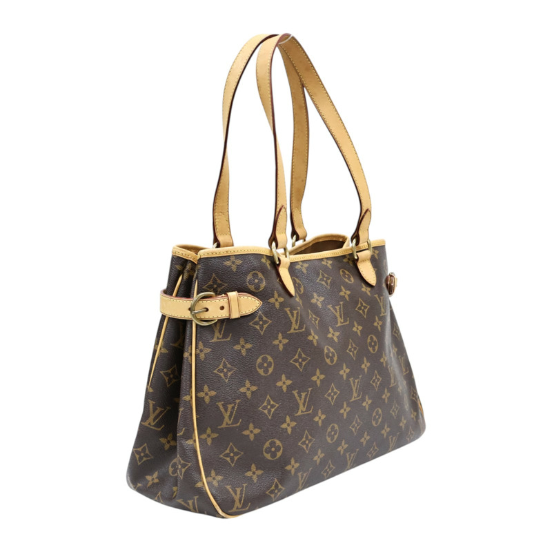 棕色 原花帆布 Batignolles Horizontal 肩背包【LOUIS VUITTON LV 路易威登】 M51154-1