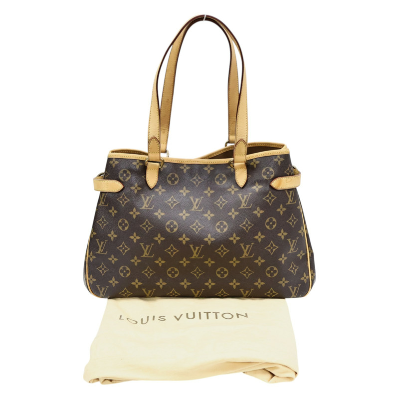 棕色 原花帆布 Batignolles Horizontal 肩背包【LOUIS VUITTON LV 路易威登】 M51154-6