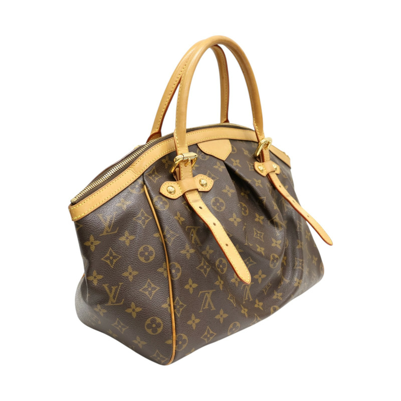 棕色 原花帆布 Tivoli GM 肩背包【LOUIS VUITTON LV 路易威登】 M40144-1