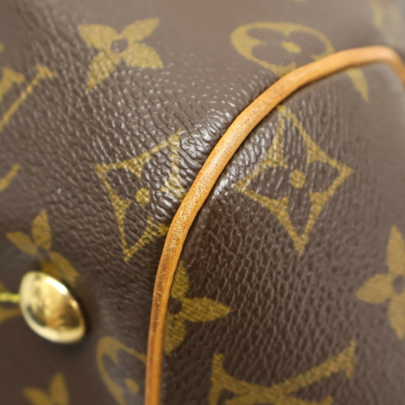棕色 原花帆布 Tivoli GM 肩背包【LOUIS VUITTON LV 路易威登】 M40144-10