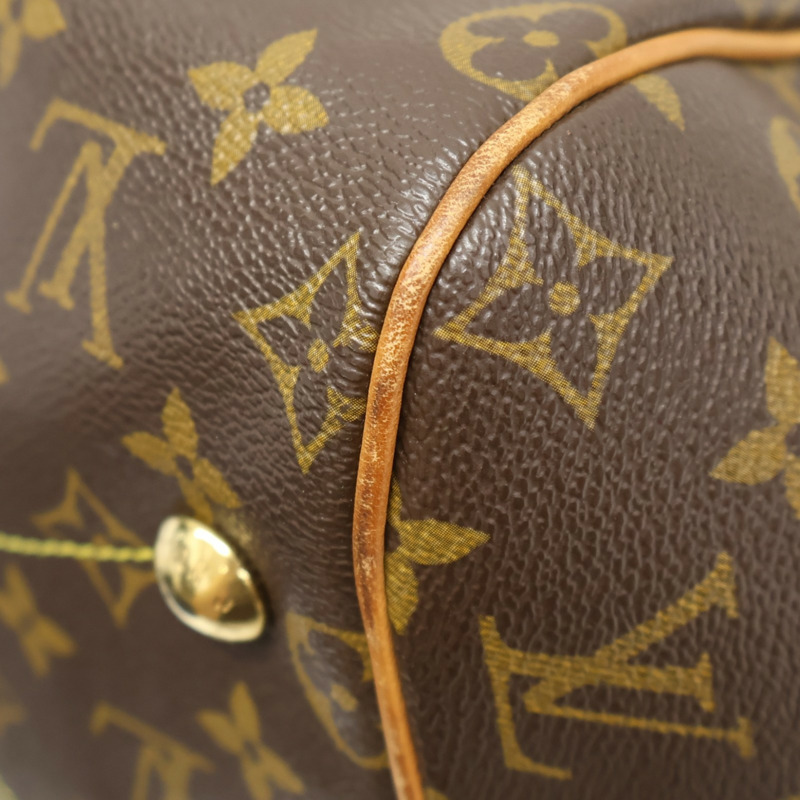 棕色 原花帆布 Tivoli GM 肩背包【LOUIS VUITTON LV 路易威登】 M40144-12