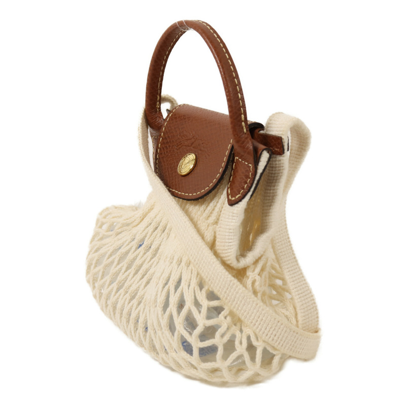 Longchamp 棉質/牛皮皮革Shoulder Bag金扣手挽肩背兩用袋-2