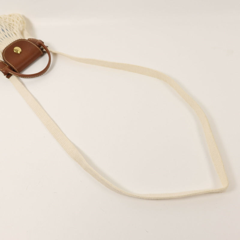 Longchamp 棉質/牛皮皮革Shoulder Bag金扣手挽肩背兩用袋-7