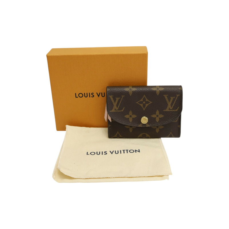 棕色 原花帆布 Rosalie 零錢包【LOUIS VUITTON LV 路易威登】 M62361-5