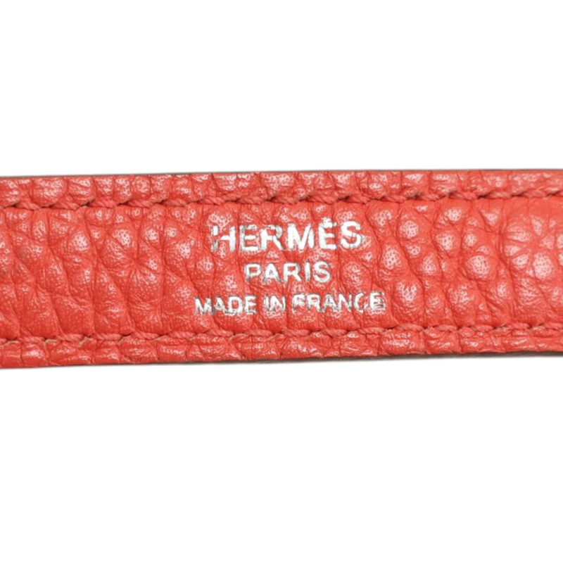 牡丹紅 Togo牛皮 Kelly 32 柏莉包 兩用包 □R 銀釦【HERMES 愛馬仕】-5