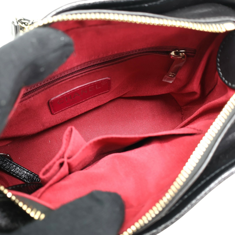 黑色 菱格紋 牛皮 Small Gabrielle Hobo 兩用包【CHANEL 香奈兒】 AS1582-2
