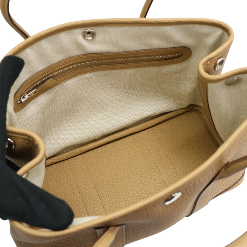 餅乾色 Negonda牛皮 Garden Party 30 手提包 B刻 銀扣【HERMES 愛馬仕】 H051568CK-2
