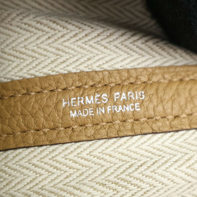 餅乾色 Negonda牛皮 Garden Party 30 手提包 B刻 銀扣【HERMES 愛馬仕】 H051568CK-4
