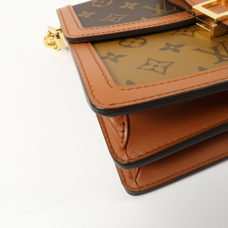 LOUIS VUITTON Monogram Reverse Dauphine MM金扣手挽肩背兩用袋-4