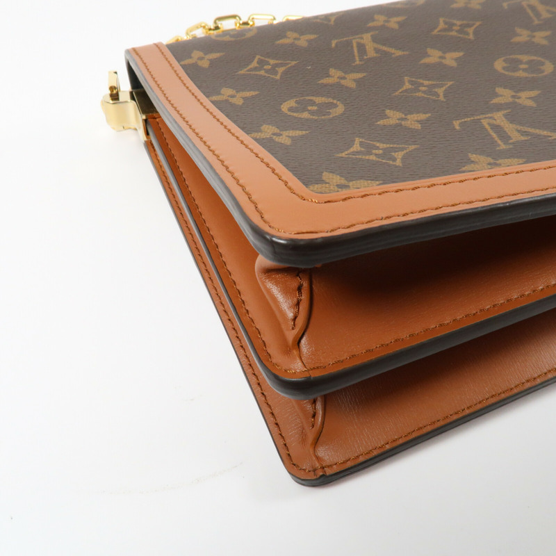 LOUIS VUITTON Monogram Reverse Dauphine MM金扣手挽肩背兩用袋-6