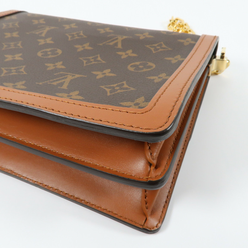 LOUIS VUITTON Monogram Reverse Dauphine MM金扣手挽肩背兩用袋-7