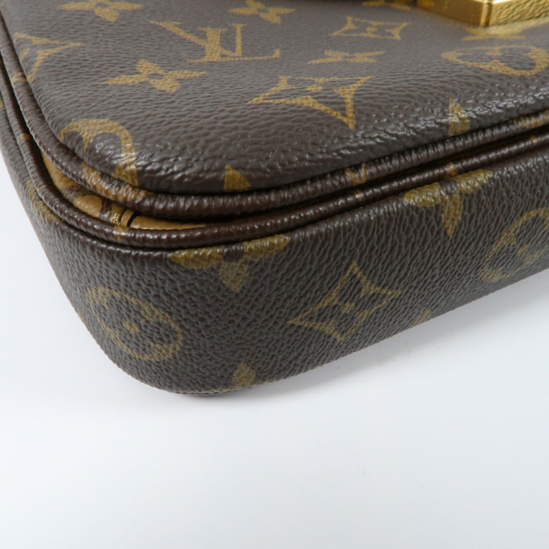 LOUIS VUITTON Monogram Reverse Pochette Metis金扣手挽肩背兩用袋-4
