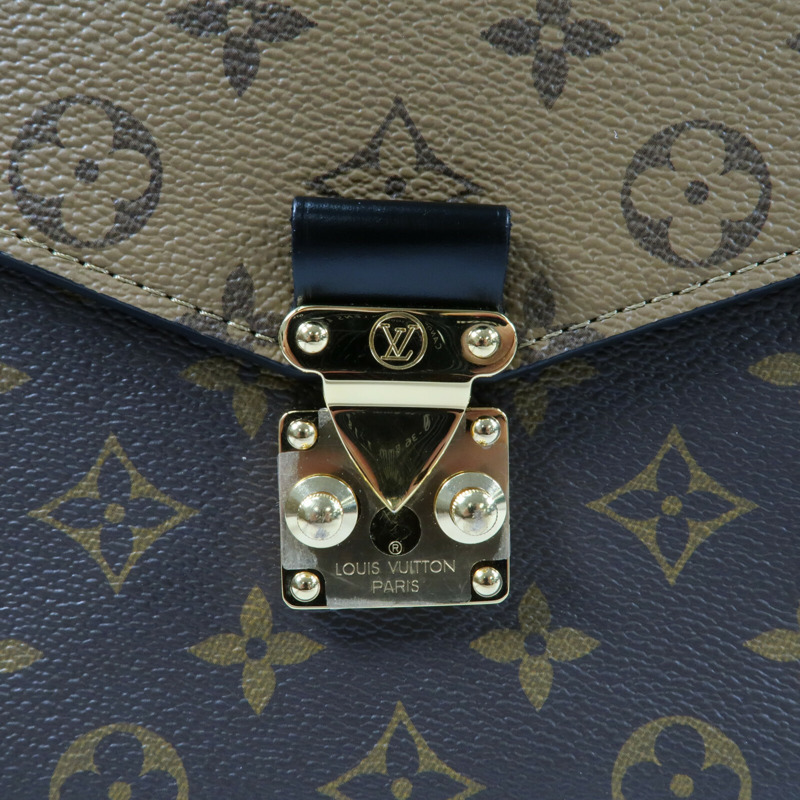LOUIS VUITTON Monogram Reverse Pochette Metis金扣手挽肩背兩用袋-10