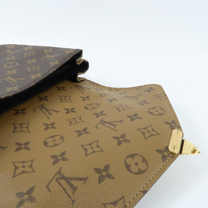 LOUIS VUITTON Monogram Reverse Pochette Metis金扣手挽肩背兩用袋-11