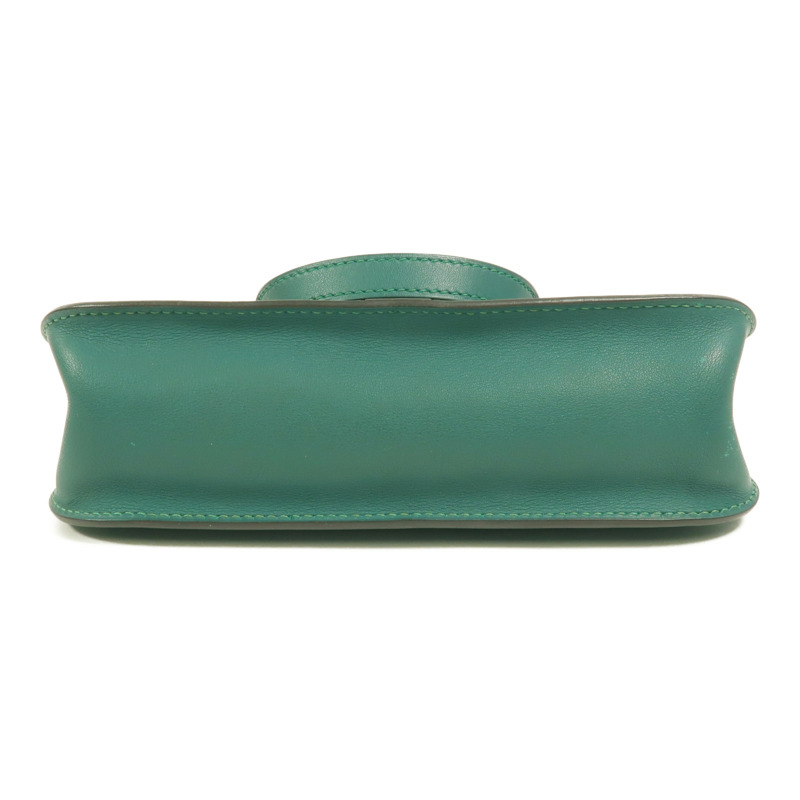 HERMES Swift皮革Mini Halzan手挽肩背兩用袋Vert Verone-3