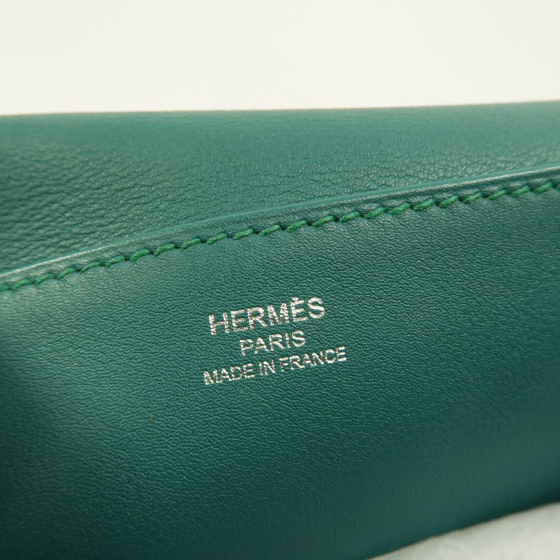 HERMES Swift皮革Mini Halzan手挽肩背兩用袋Vert Verone-5