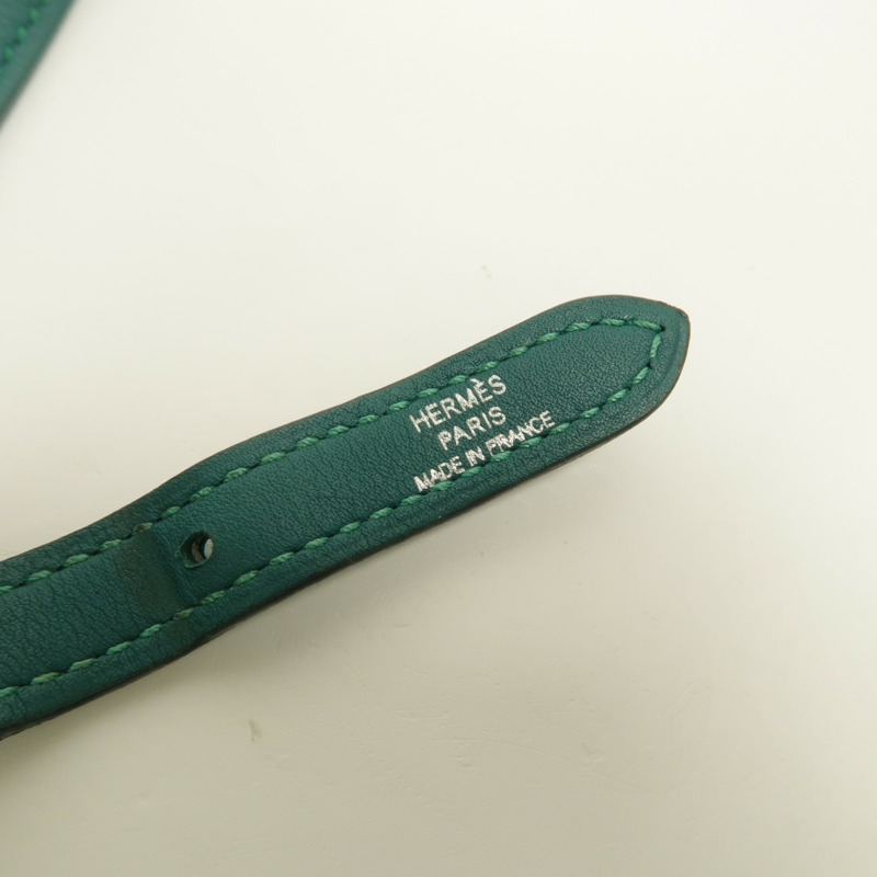 HERMES Swift皮革Mini Halzan手挽肩背兩用袋Vert Verone-8