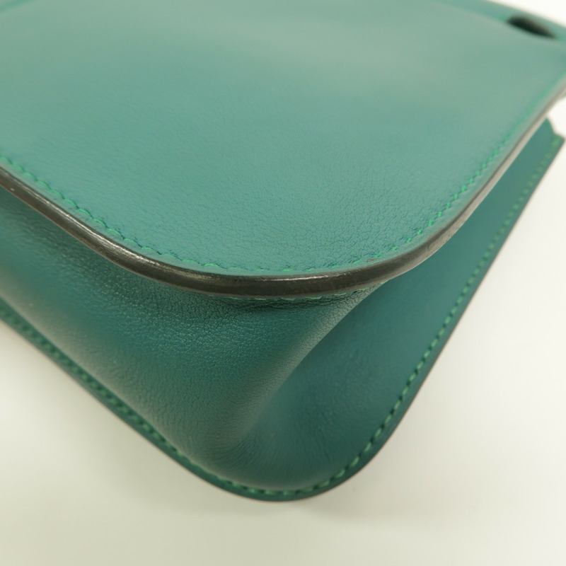 HERMES Swift皮革Mini Halzan手挽肩背兩用袋Vert Verone-12