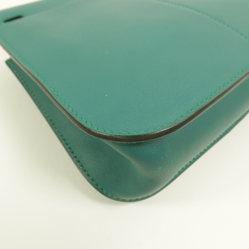HERMES Swift皮革Mini Halzan手挽肩背兩用袋Vert Verone-13