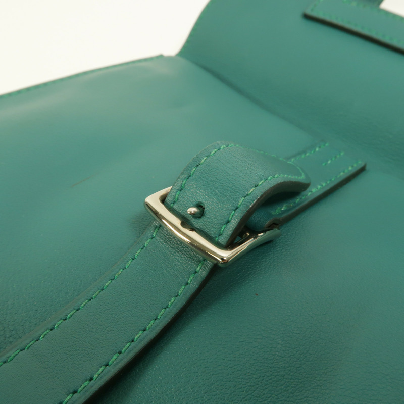 HERMES Swift皮革Mini Halzan手挽肩背兩用袋Vert Verone-14