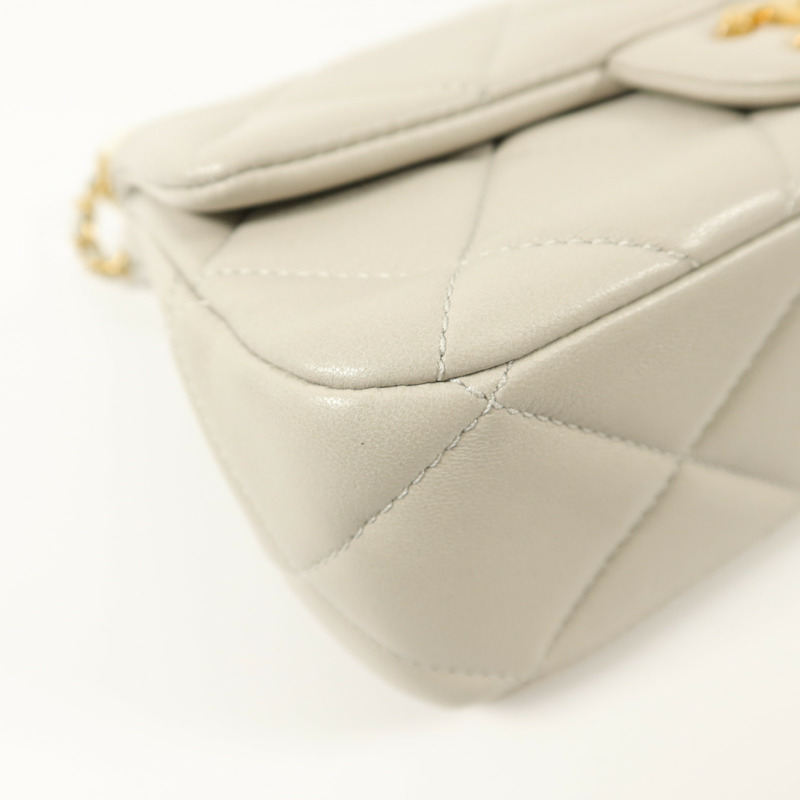 CHANEL 羊皮皮革Chain Shoulder鏈帶肩背袋-11