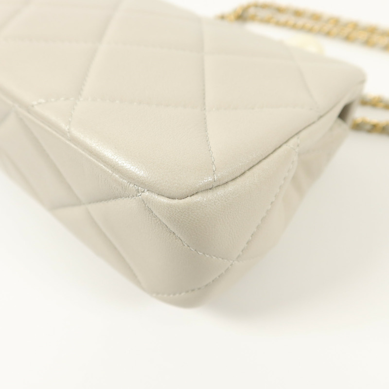 CHANEL 羊皮皮革Chain Shoulder鏈帶肩背袋-12
