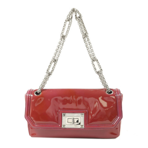 CHANEL 漆皮皮革Chain Shoulder鏈帶肩背袋
