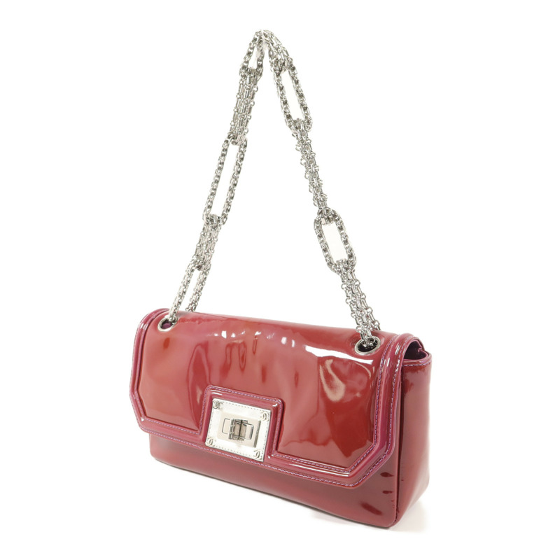 CHANEL 漆皮皮革Chain Shoulder鏈帶肩背袋-2