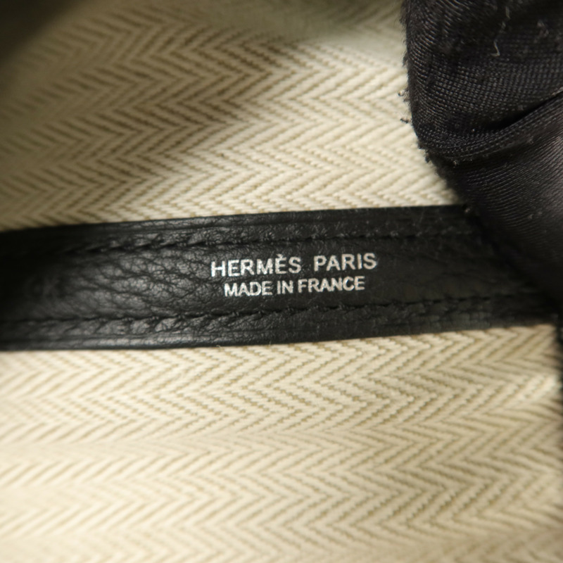 HERMES Negonda皮革Garden Party PM手挽袋Noir-5