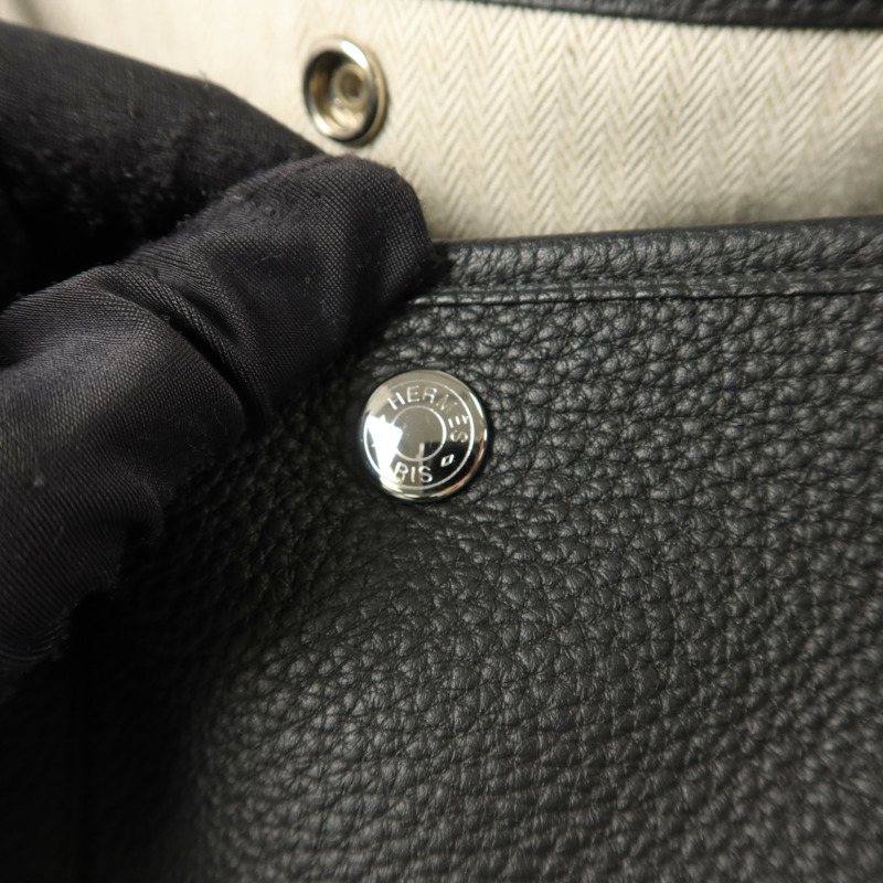 HERMES Negonda皮革Garden Party PM手挽袋Noir-8