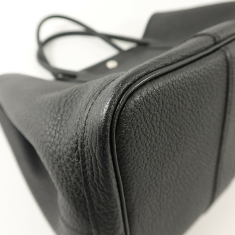 HERMES Negonda皮革Garden Party PM手挽袋Noir-10