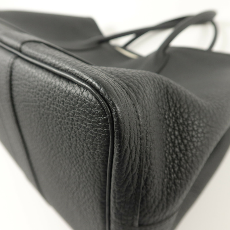 HERMES Negonda皮革Garden Party PM手挽袋Noir-11