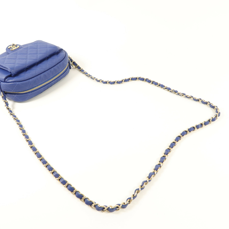 CHANEL 牛皮皮革Chain Shoulder鏈帶肩背袋-8