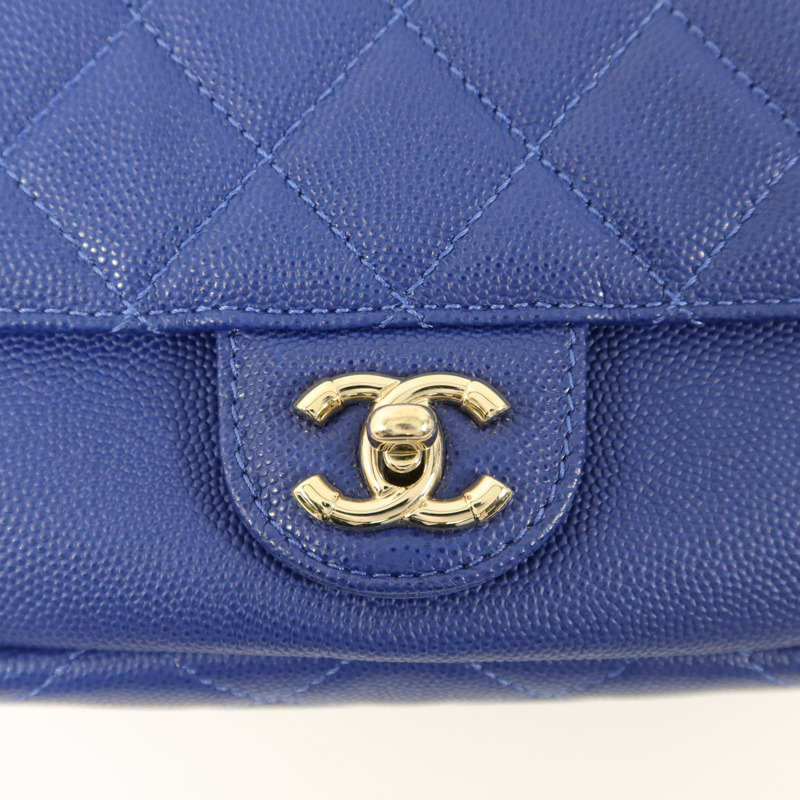 CHANEL 牛皮皮革Chain Shoulder鏈帶肩背袋-10