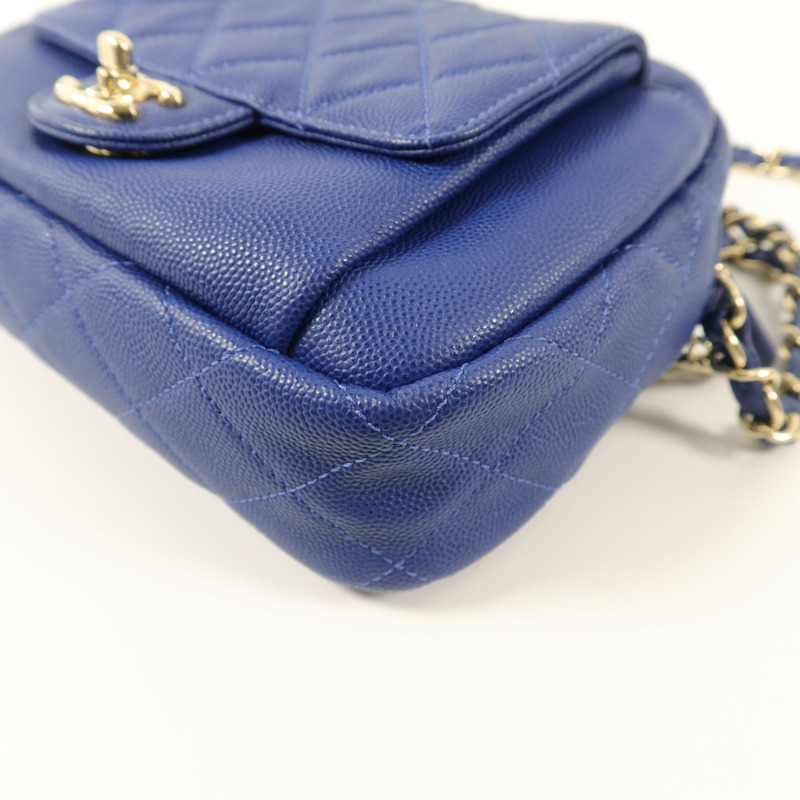 CHANEL 牛皮皮革Chain Shoulder鏈帶肩背袋-12